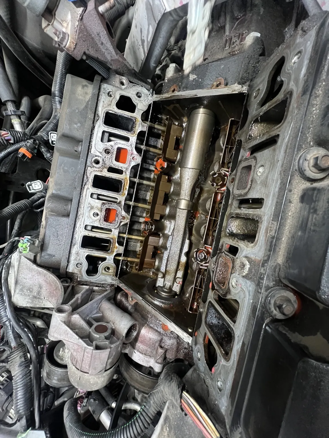 Engine repair work at Tri-State Repair and Towing